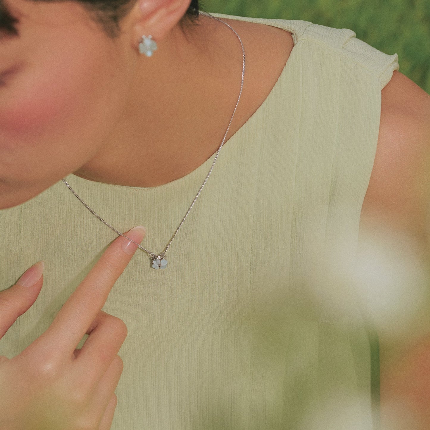 Silver Lucky Swivel Necklace